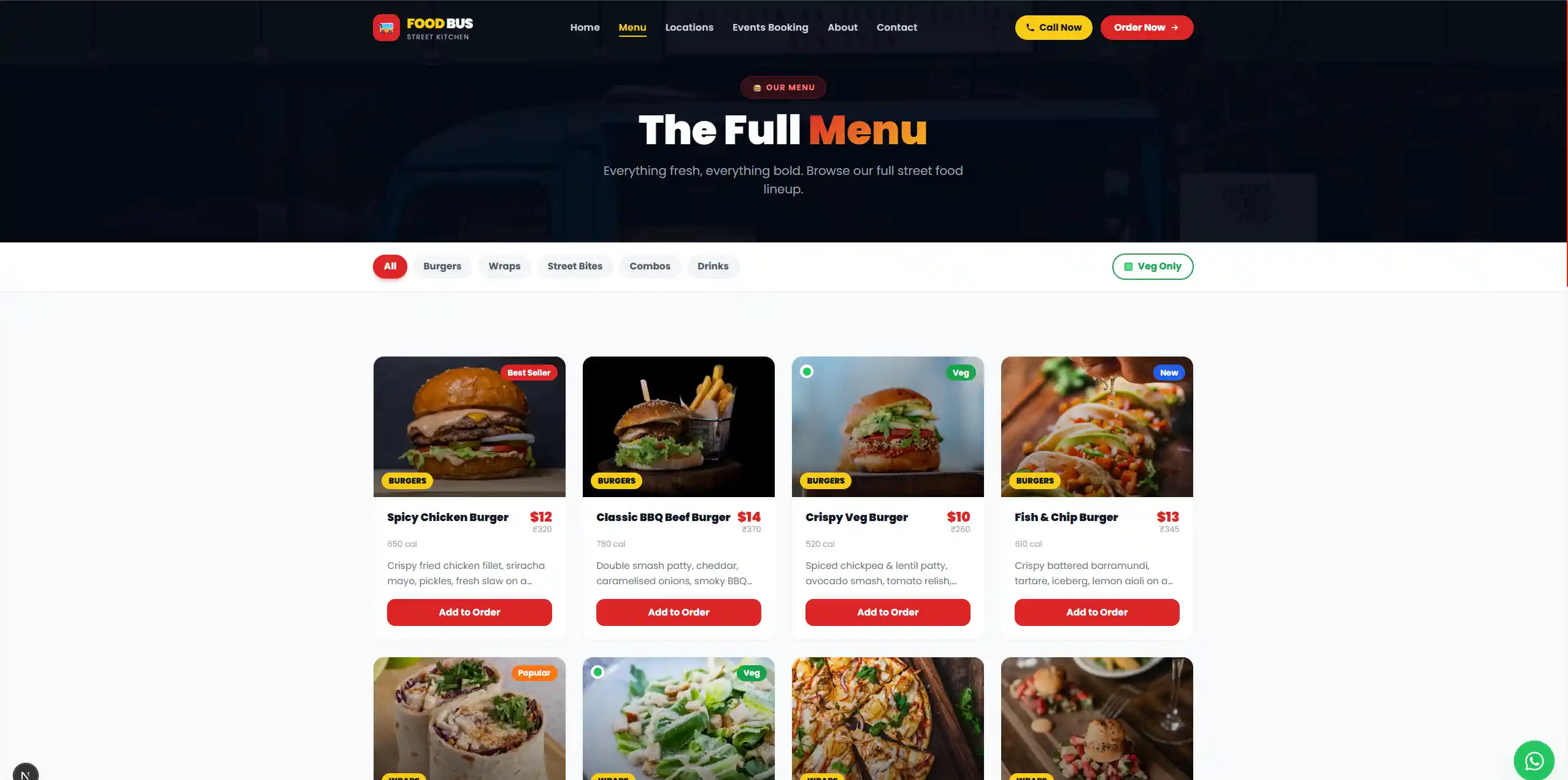 UIDrop Food Bus Cafe About Section - Restaurant UI design UIDrop Food Bus Cafe About Section - Restaurant UI design