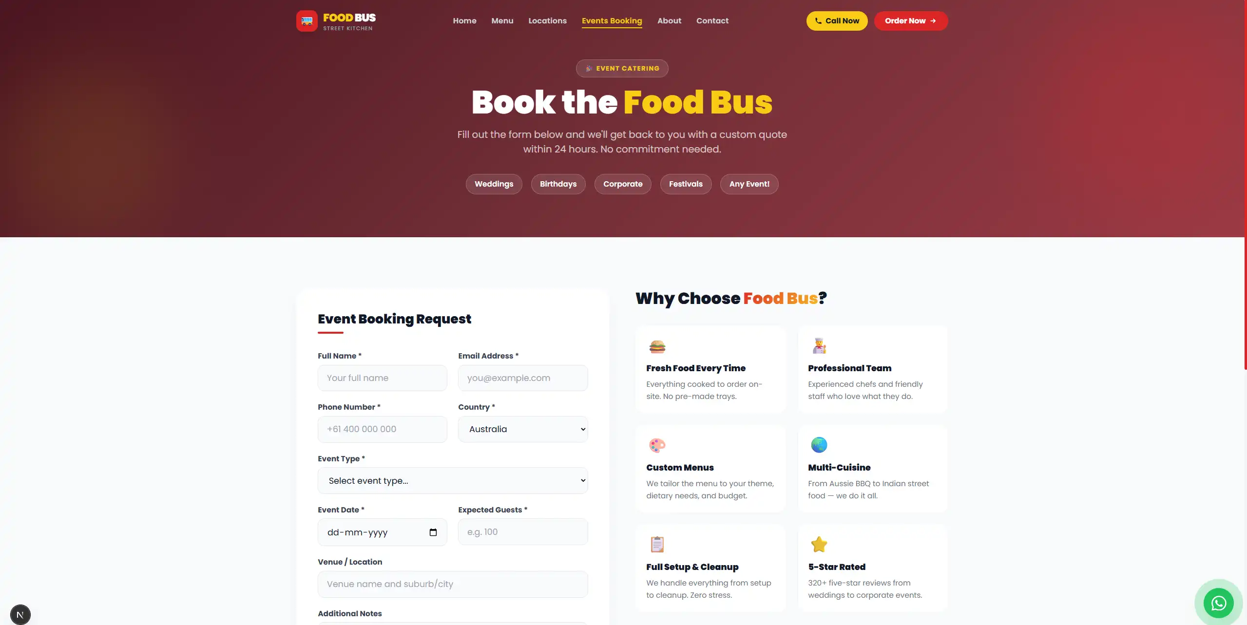 UIDrop Food Bus Cafe Reservation Form - Restaurant UI design UIDrop Food Bus Cafe Reservation Form - Restaurant UI design
