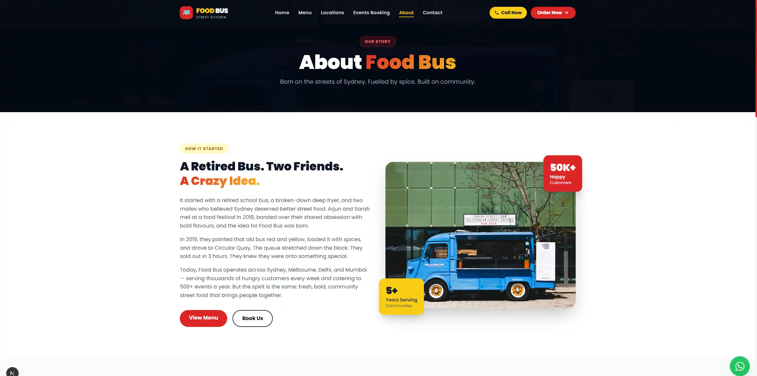 UIDrop Food Bus Cafe Menu Page - Restaurant UI design UIDrop Food Bus Cafe Menu Page - Restaurant UI design