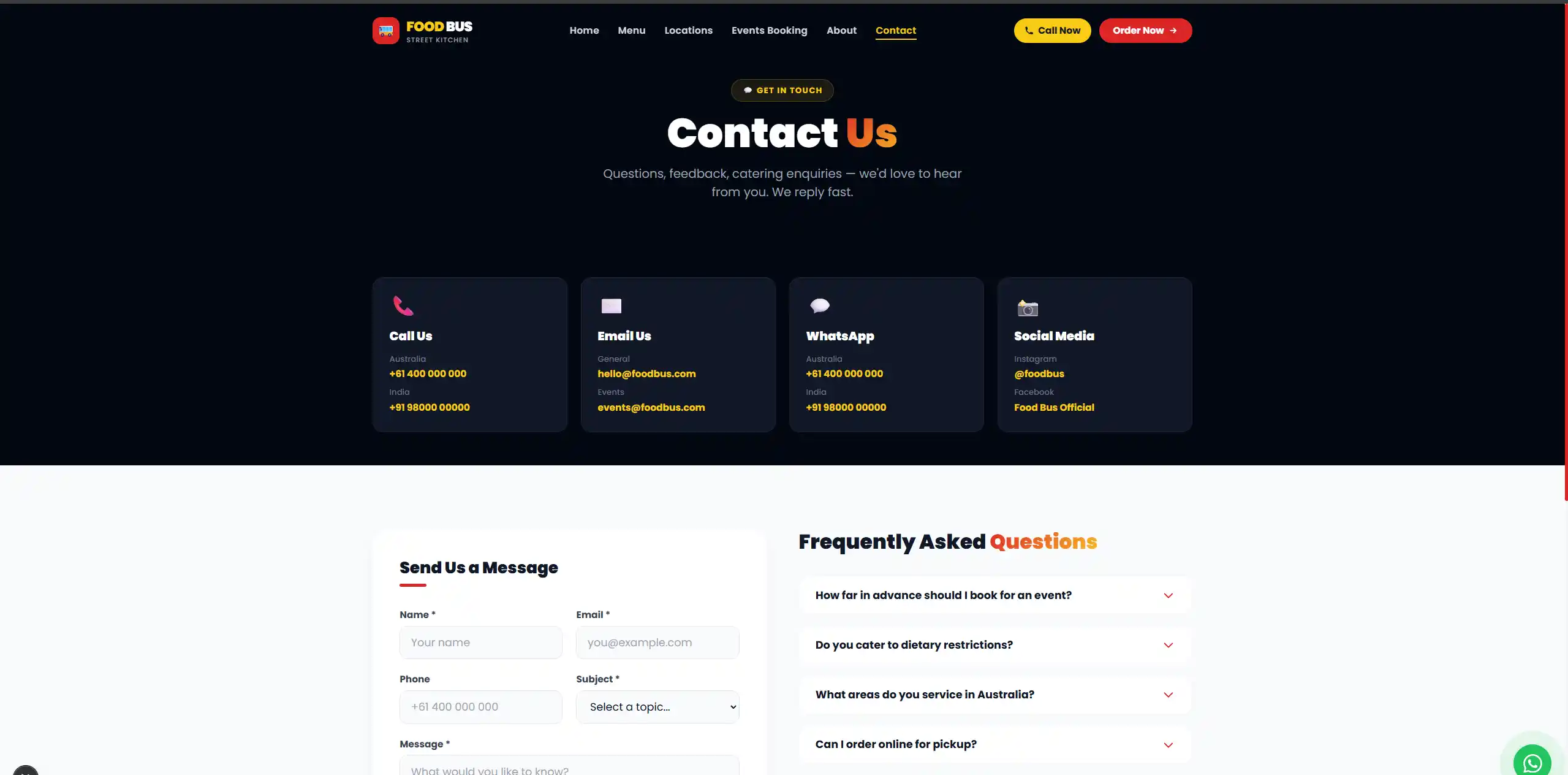 UIDrop Food Bus Cafe Page 6 - Restaurant UI design UIDrop Food Bus Cafe Page 6 - Restaurant UI design