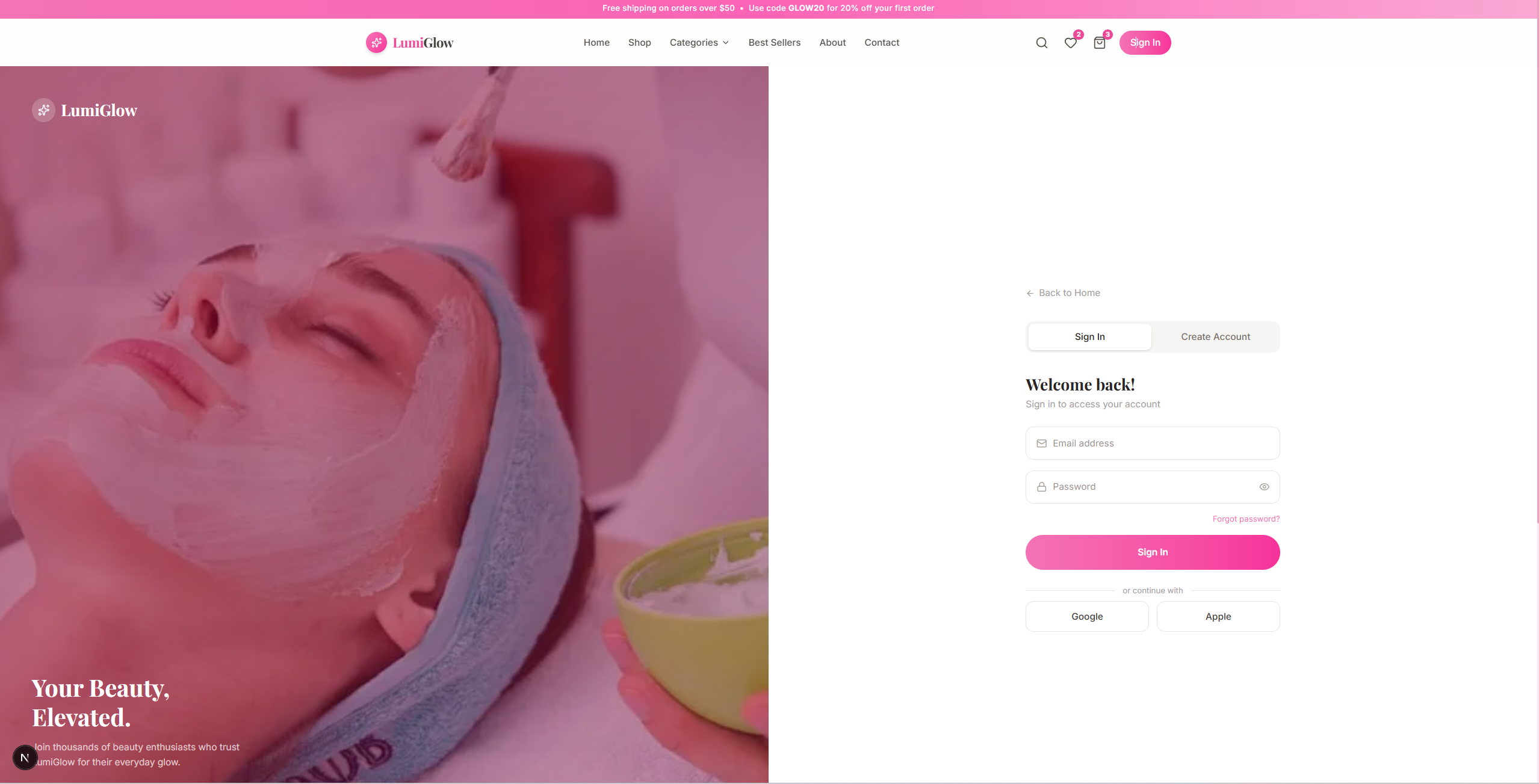 UIDrop LumiGlow Beauty – Premium Cosmetics & Skincare Page 9 - Cosmetics UI design UIDrop LumiGlow Beauty – Premium Cosmetics & Skincare Page 9 - Cosmetics UI design