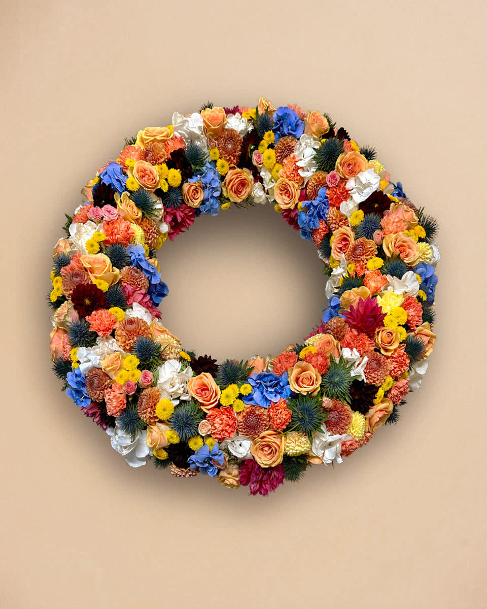Prestige Salmon Funeral Wreath