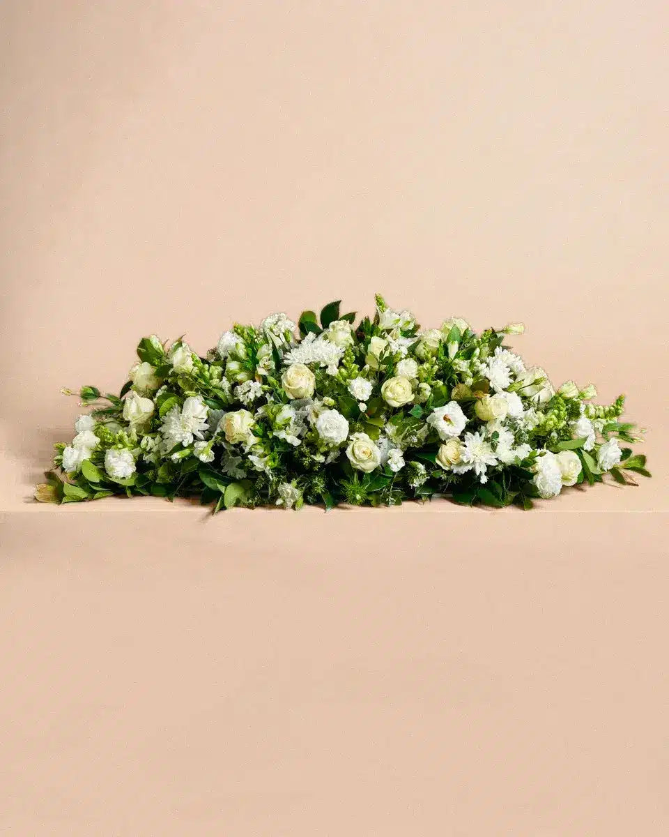 Gerbe de deuil Classique Blanche