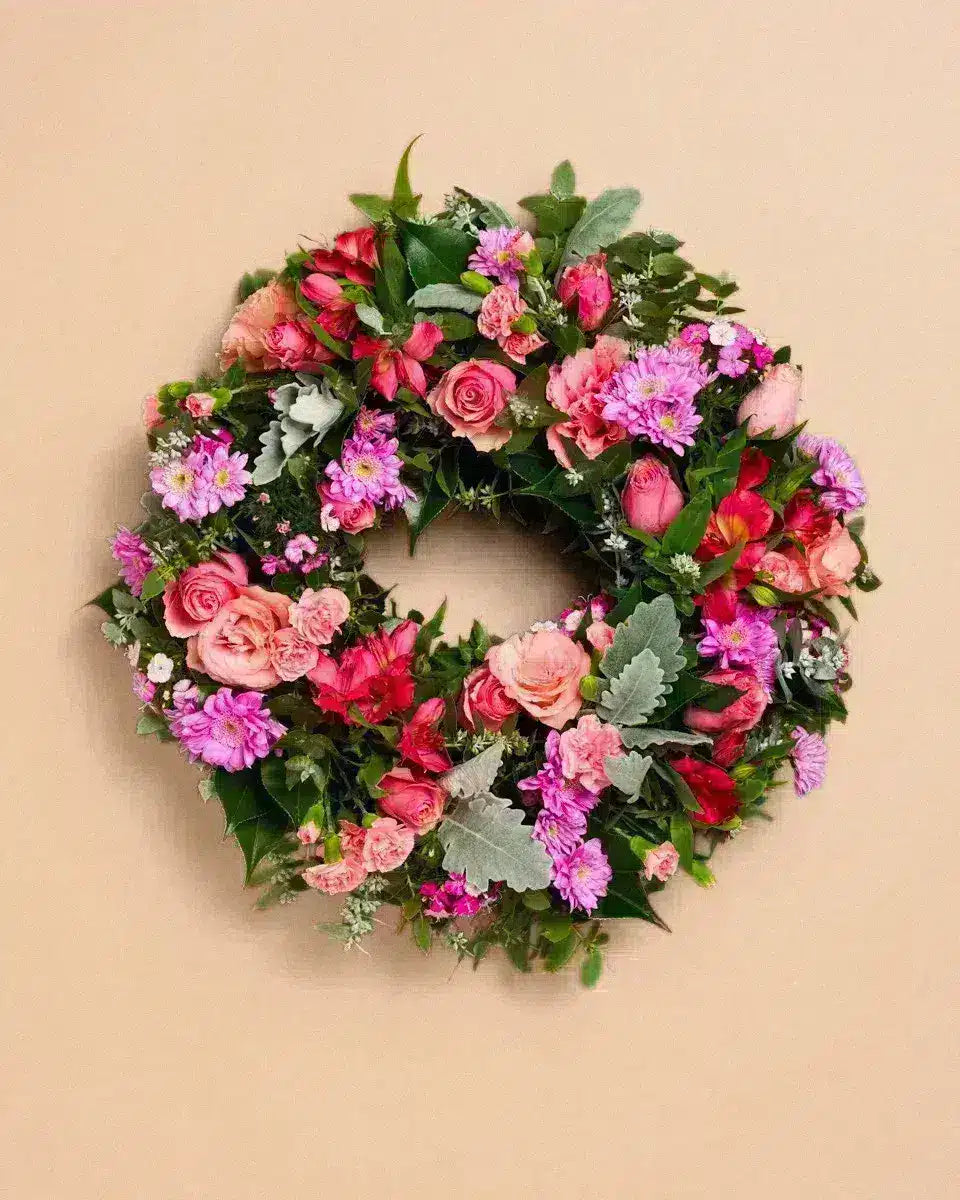 Couronne de deuil Classique Rose