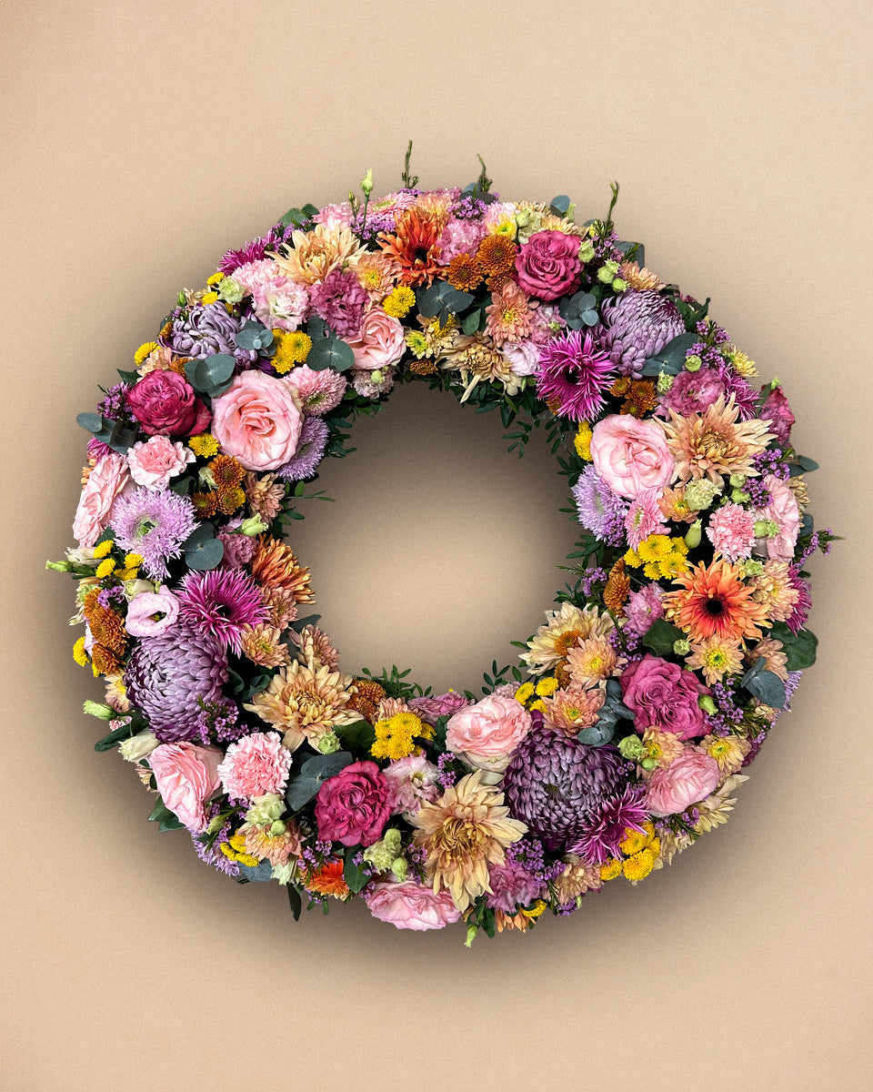 Couronne de deuil Prestige Pastel