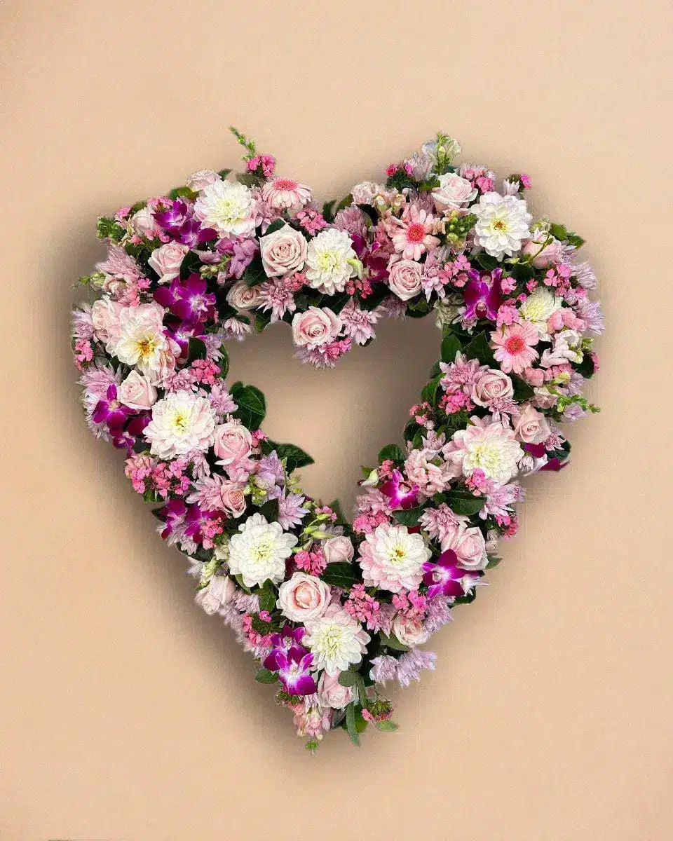 Cœur de deuil Classique Rose