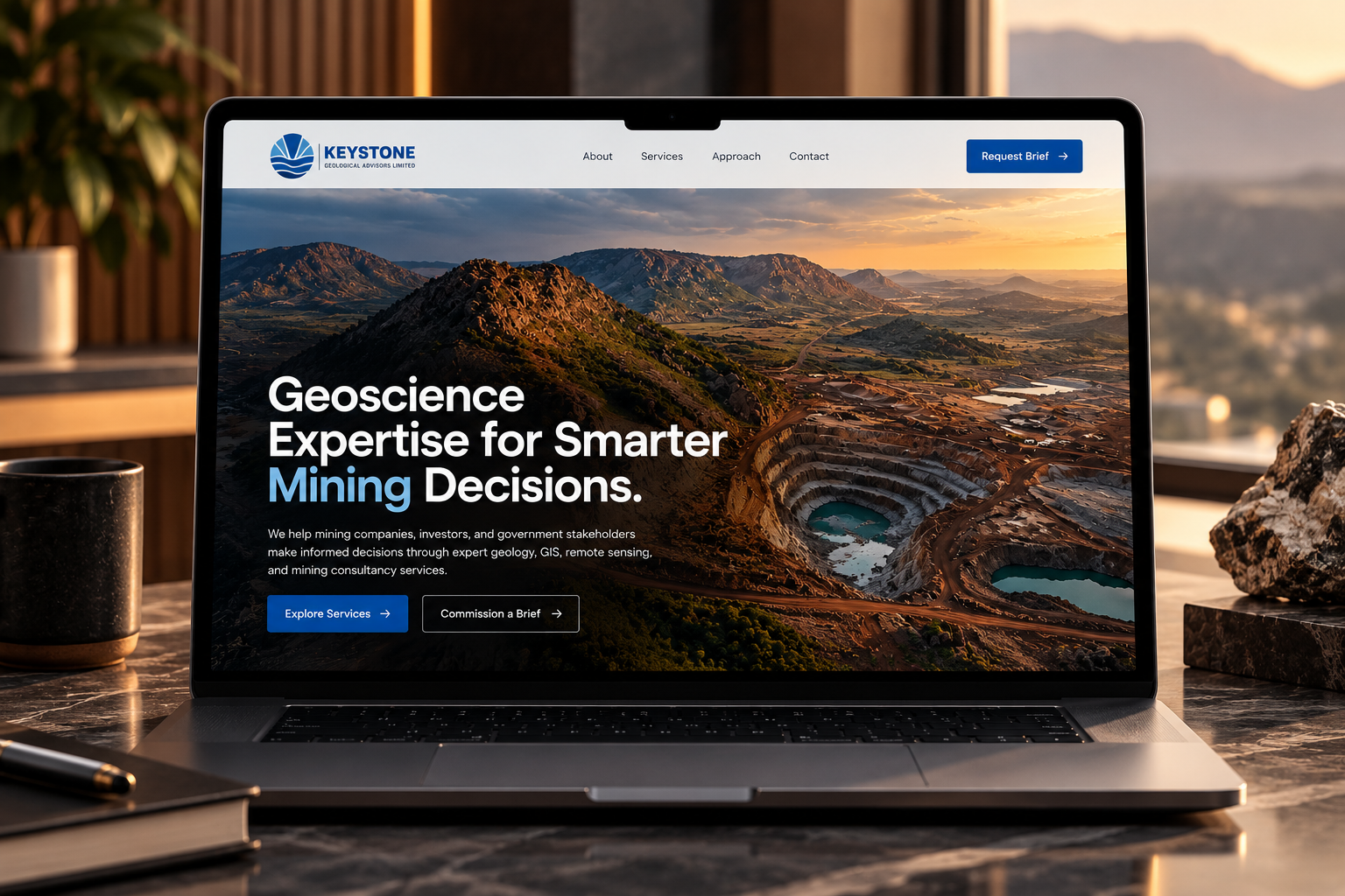 Keystone Geological Advisors, one-page website