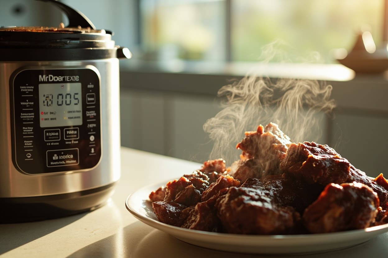 Receita de costela na panela de pressão elétrica fica pronta em 50 minutos sem água
