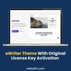 eWriter Theme With Original License Key Activation