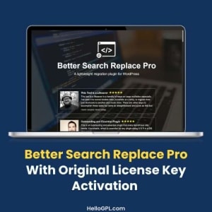 Better Search Replace Pro With Original License Key Activation