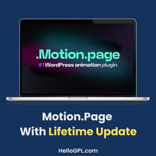 Motion.Page Plugin Activation With Key [Lifetime]