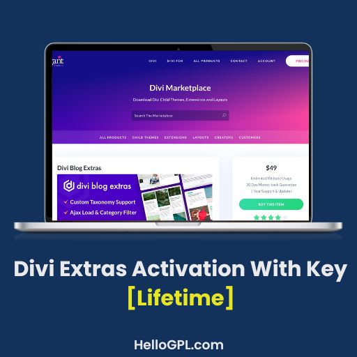 Divi Extras Activation With Key [Lifetime]