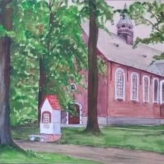 Aquarel op papier -  1955 - 24x16cm - Gratien Gijsels