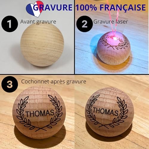 Vue 3 de Kit Cochonnet Petanque Personnalise