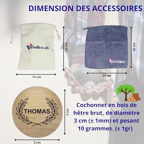 Vue 4 de Kit Cochonnet Petanque Personnalise