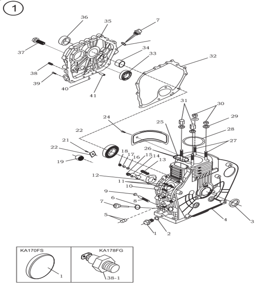 1 - Drain Plug Screw - 178F