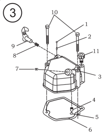 3-Cylinder Head Cover-173F