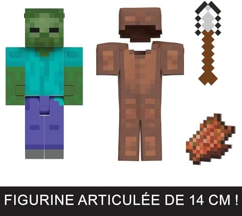 Vue 3 de Mattel Minecraft Zombie Diamond
