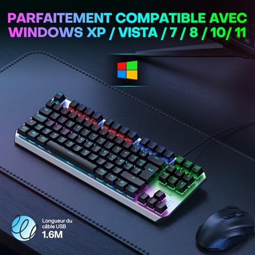 Vue 4 de Omoton Clavier Gamer Mecanique