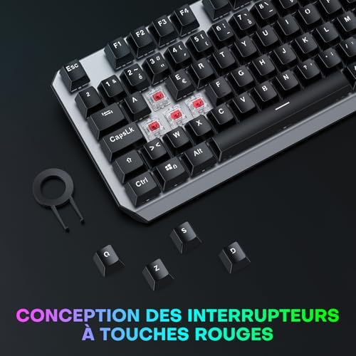 Vue 5 de Omoton Clavier Gamer Mecanique