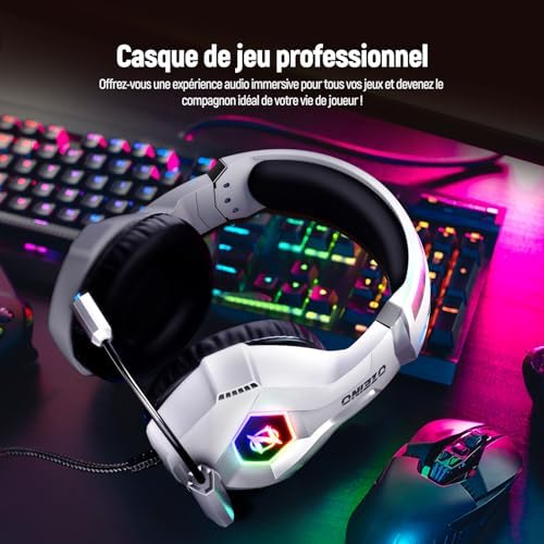 Vue 5 de Ozeino Casque Gaming Pour