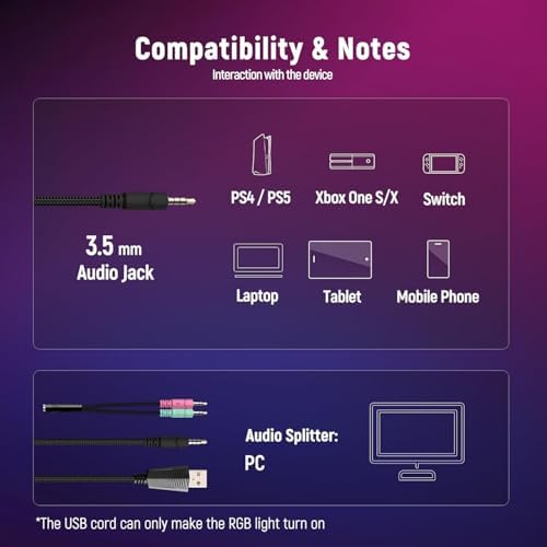 Vue 6 de Ozeino Casque Gaming Pour