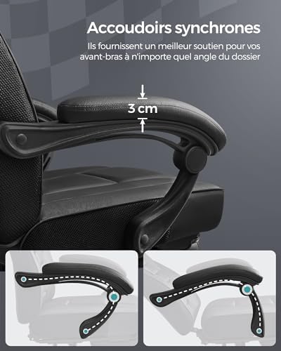 Vue 6 de Songmics Fauteuil De Bureau