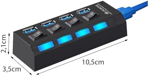 Vue 3 de Parence Hub Usb Ports