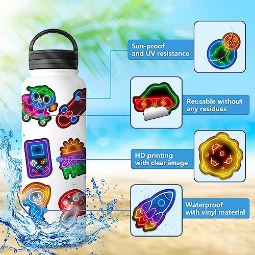 Vue 4 de Autocollant Pieces Stickers Neon