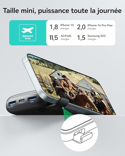 Vue 4 de Iniu Batterie Externe Mini