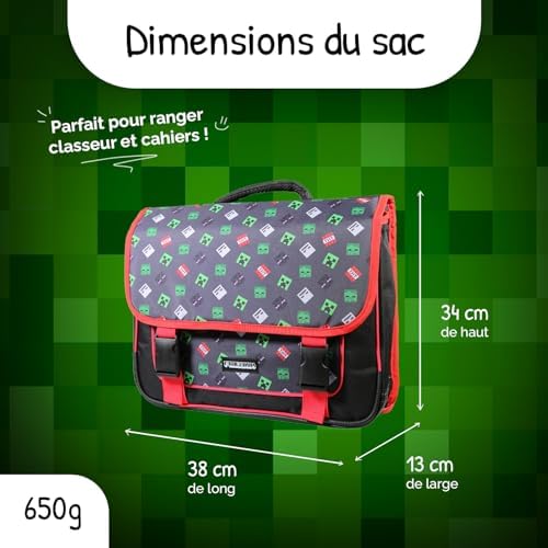 Vue 3 de Cartable Primaire Garcon Cm