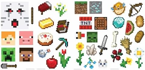 Vue 2 de Roommates Stickers Muraux Minecraft