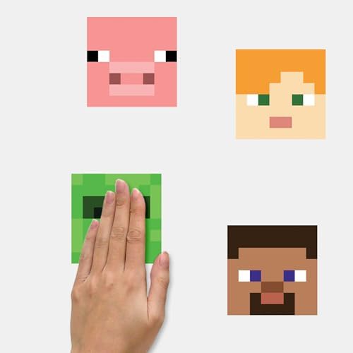 Vue 4 de Roommates Stickers Muraux Minecraft