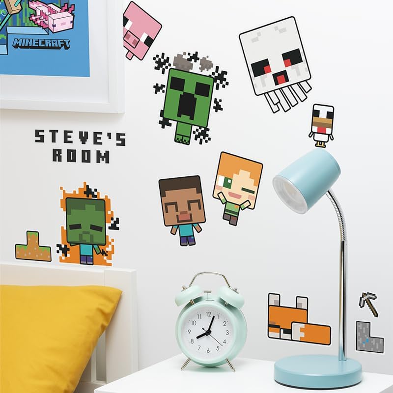 Vue 2 de Stickers Muraux Minecraft Personnalises