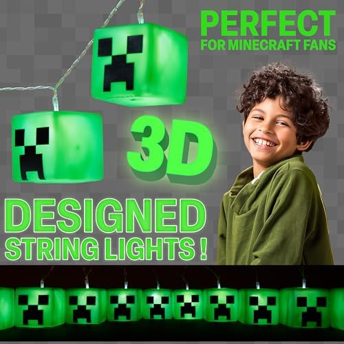 Vue 3 de Minecraft Guirlande Lumineuse Creeper
