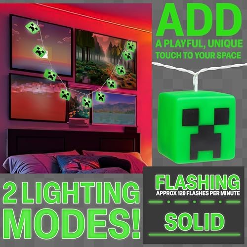 Vue 4 de Minecraft Guirlande Lumineuse Creeper
