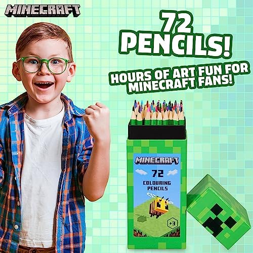 Vue 3 de Minecraft Coffret Crayons De