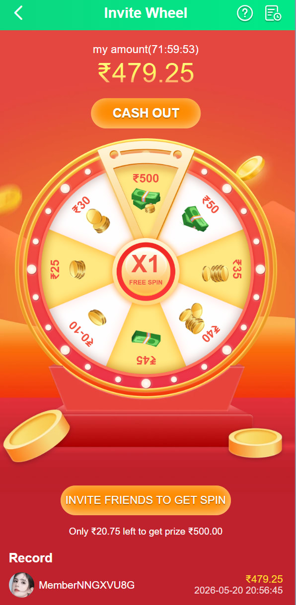 Yaar Win Invite Wheel Spin Game
