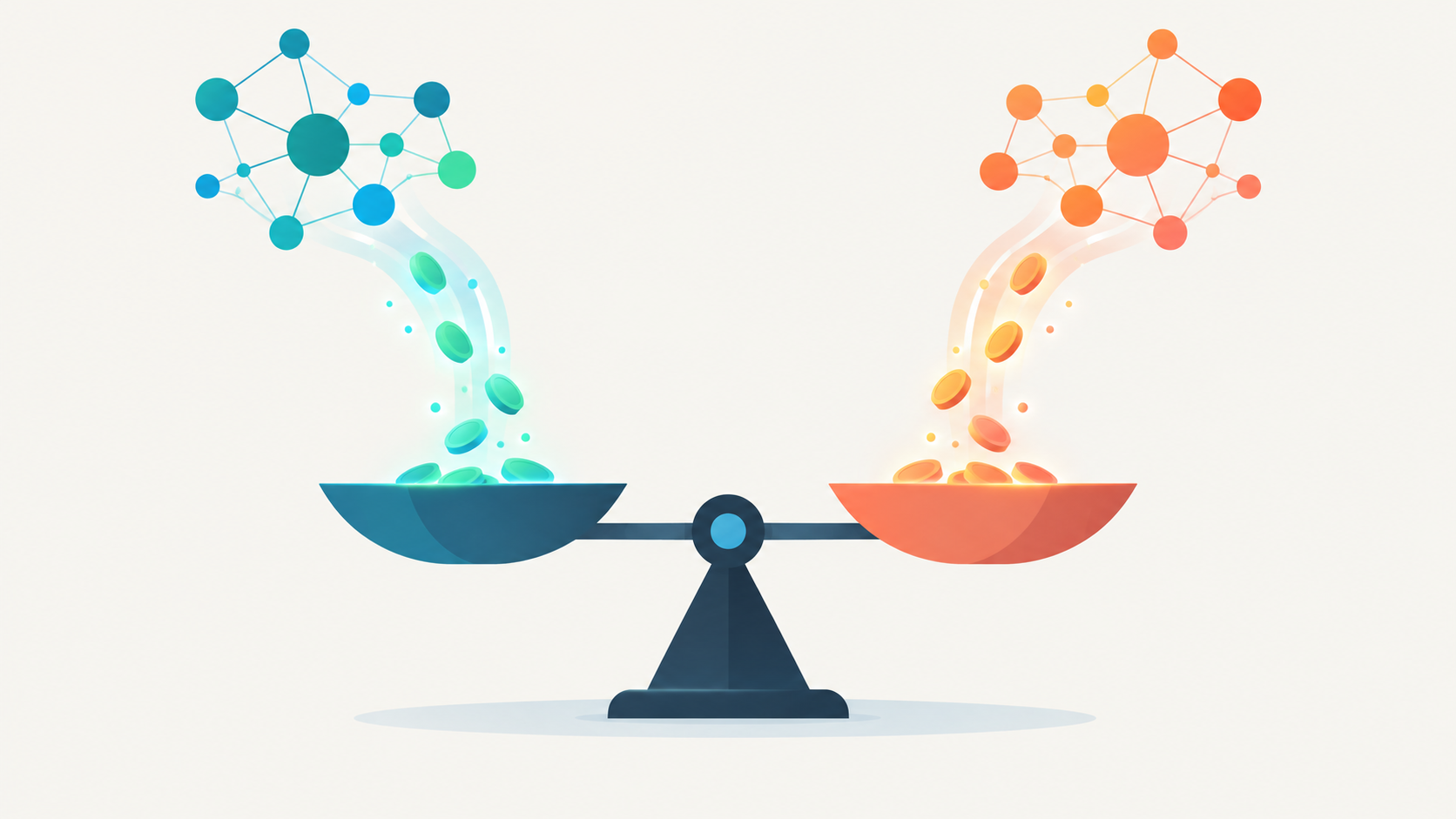 Conceptual illustration of token-based AI pricing and cost comparison
