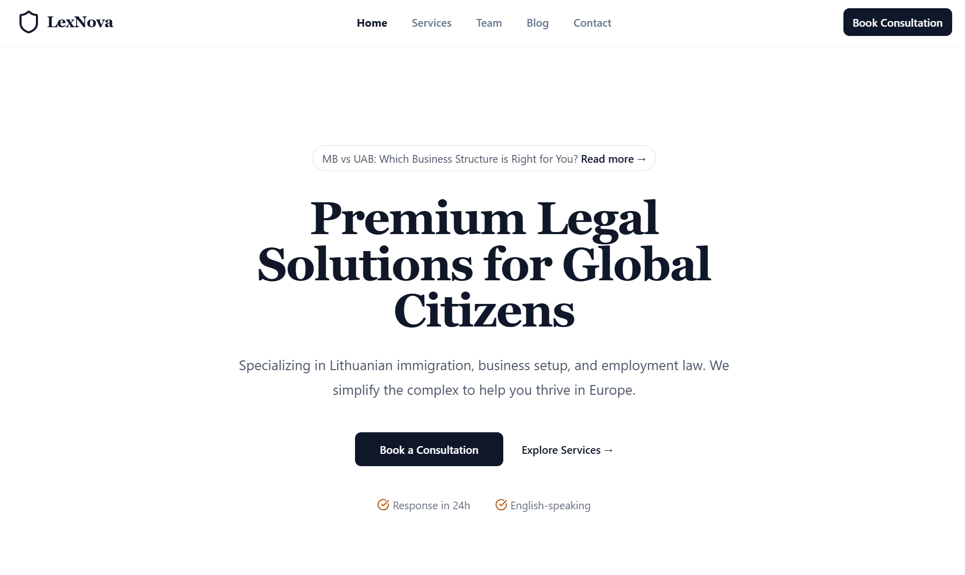 LexNova Legal Platform - View 1