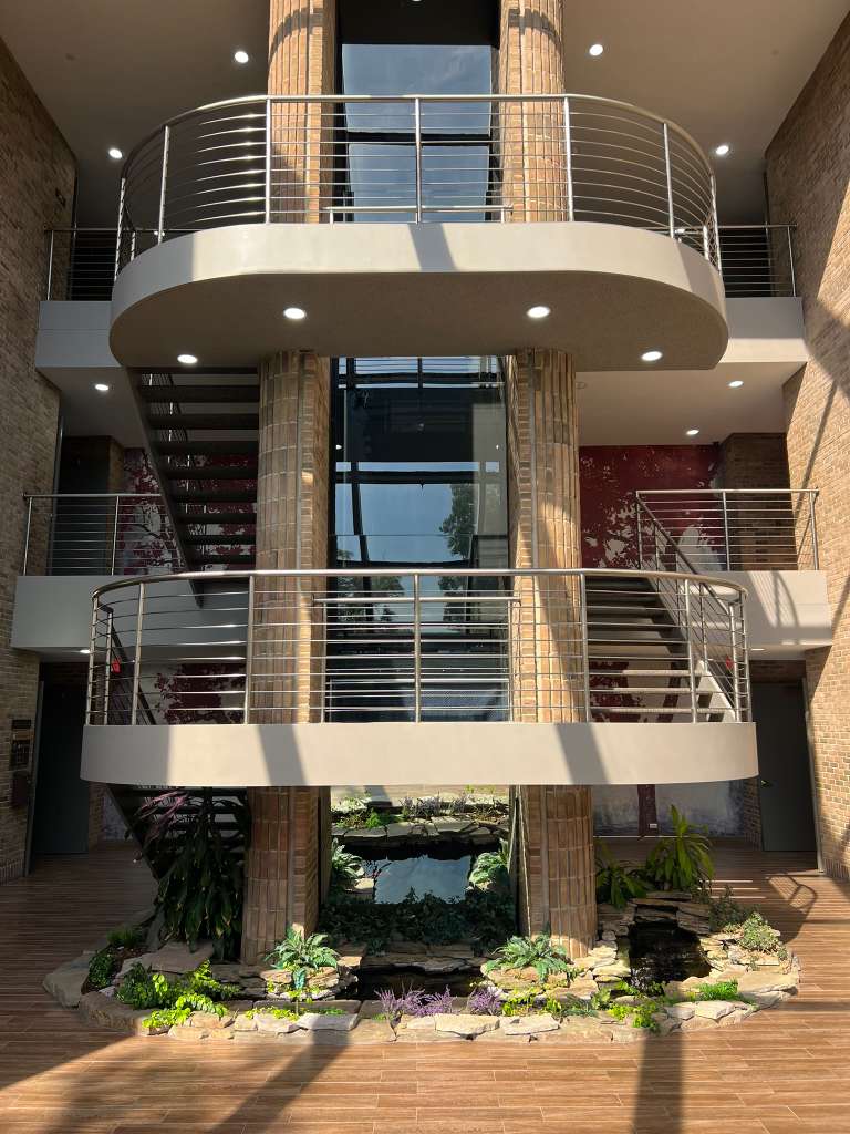 Ornamental steel balcony railing custom fabricated and installed in Michigan