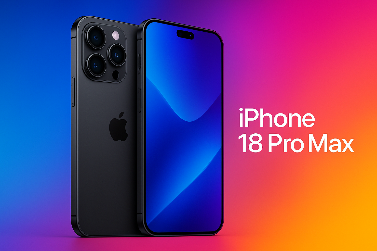 iPhone 18 Pro Max in a futuristic setting, highlighting its cutting-edge technology and design.