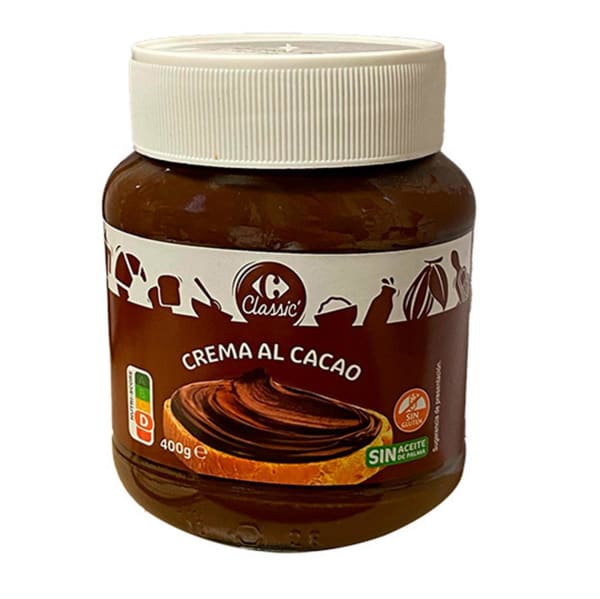 Crema de cacao con avellanas Carrefour sin gluten 400g