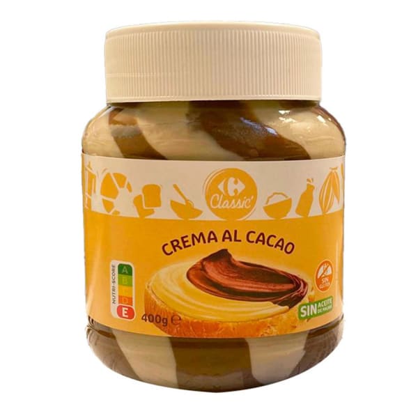 Crema de cacao y leche con avellanas Carrefour Classic sin gluten 400g