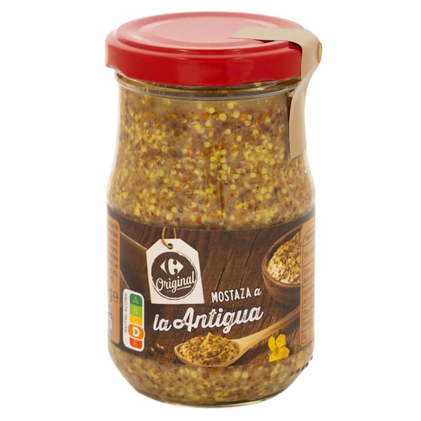 Mostaza a la antigua Sensation Carrefour tarro 200g