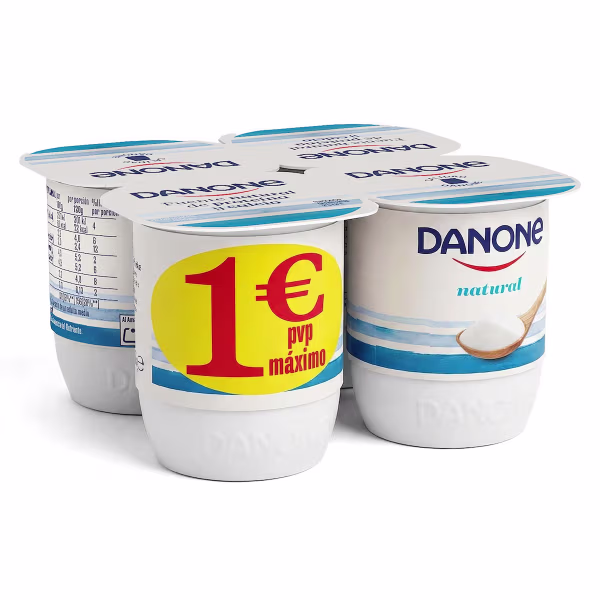 Yogur natural Danone pack 4 x 120g