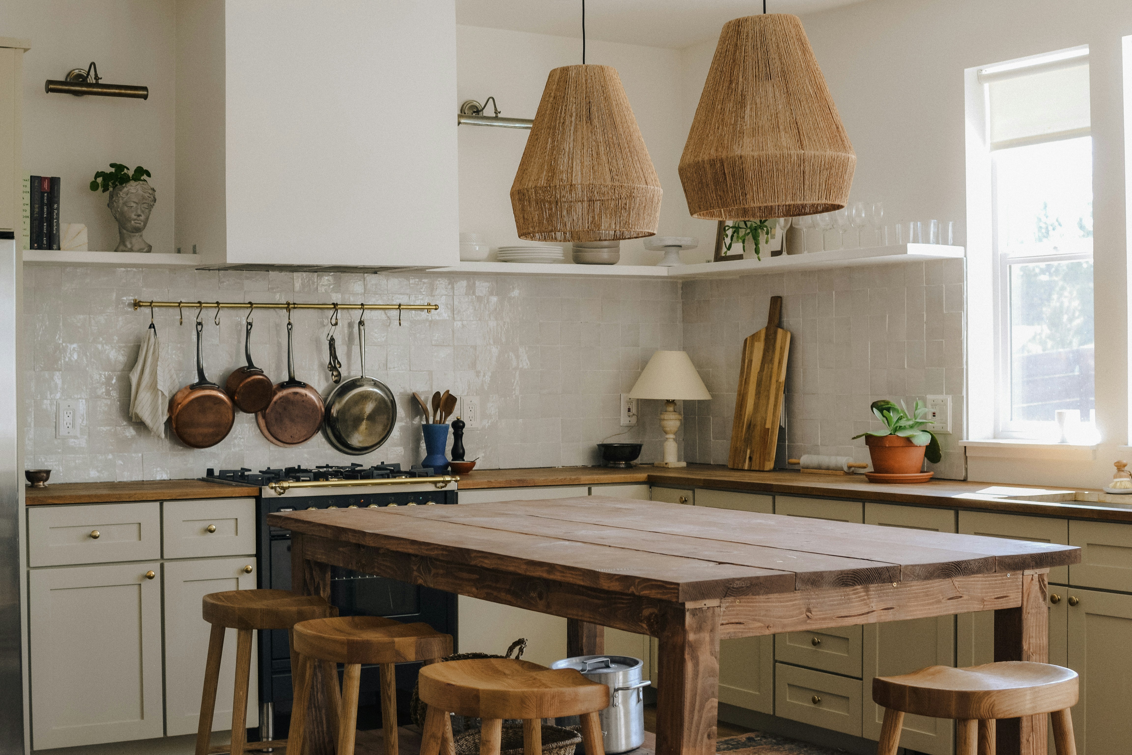 Shaker Kitchen with Butcher Block Island