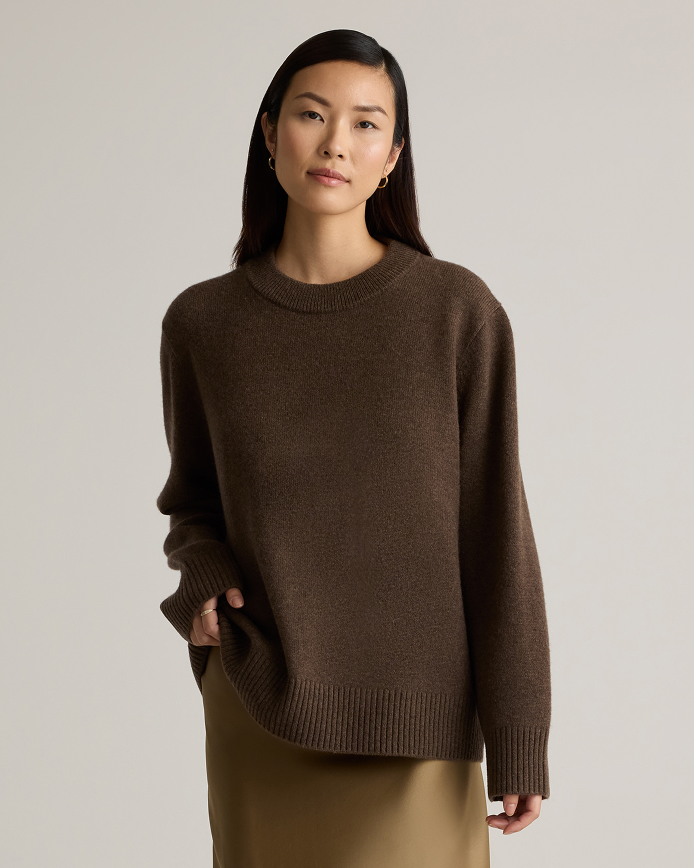 Mongolian Cashmere Oversized Crewneck