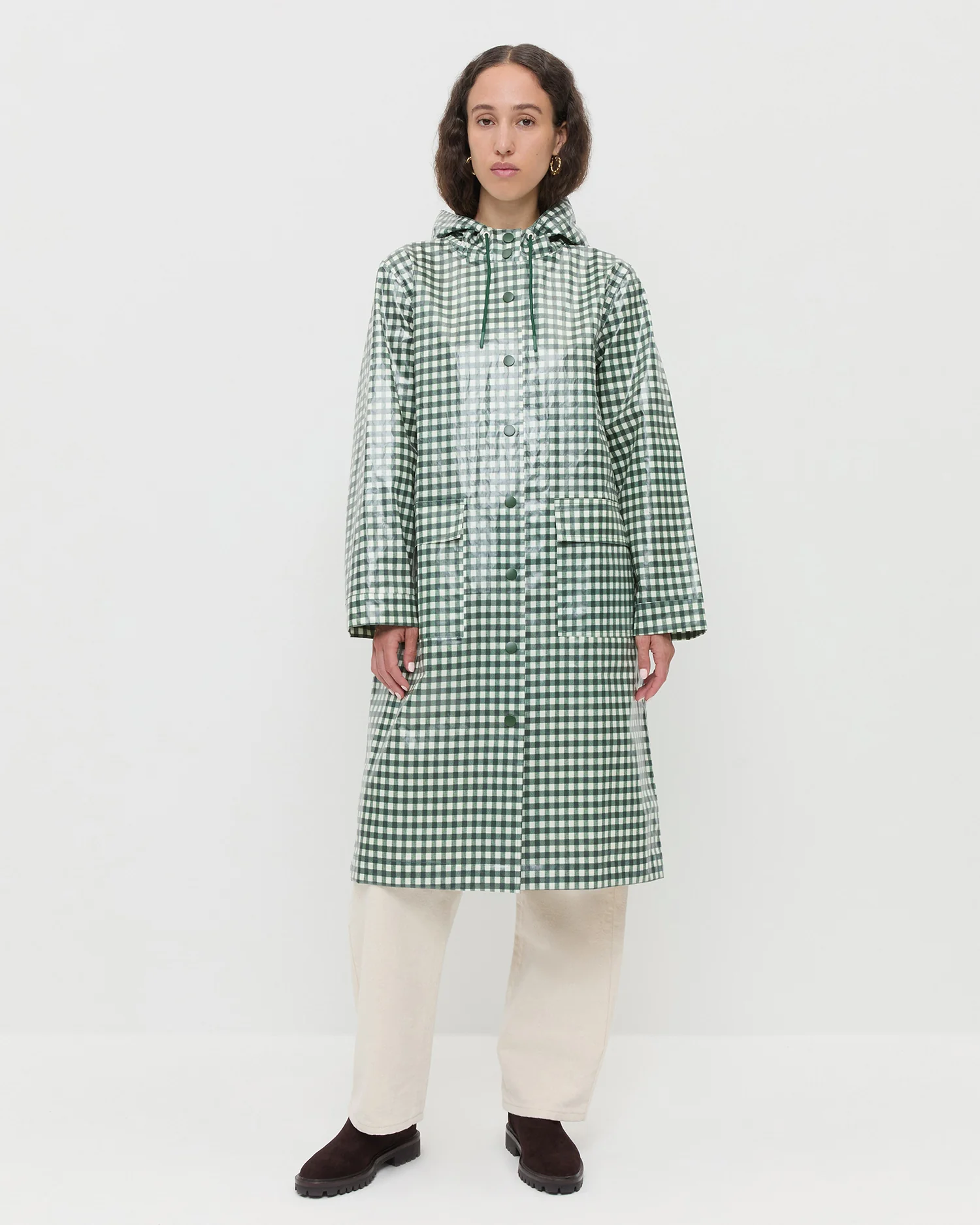 winter capsule wardrobe outfit — Loeffler Randall Kat Rain Coat