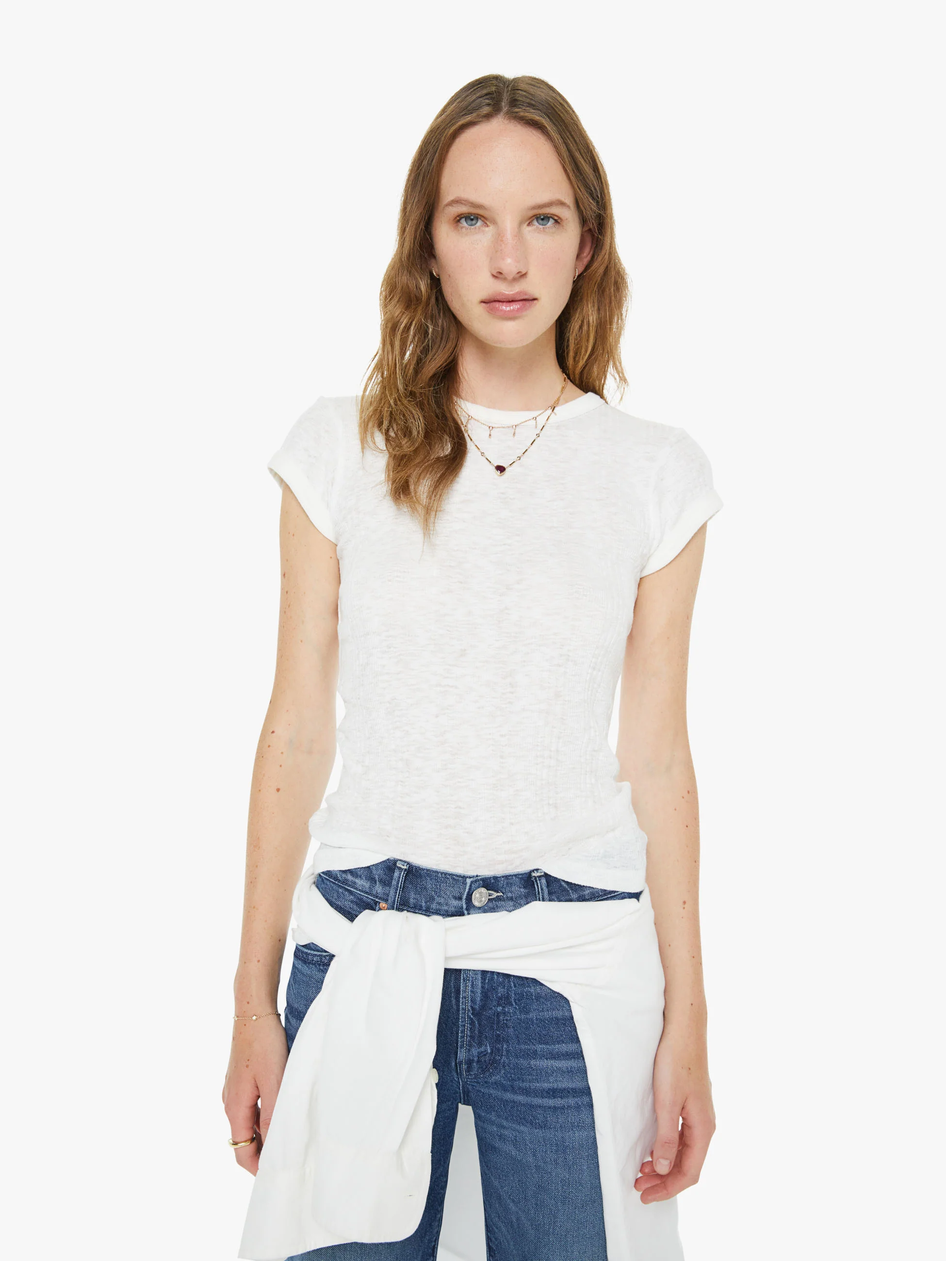 a bridal shower as a guest outfit — Mother The Itty Bitty Ringer - Fluff